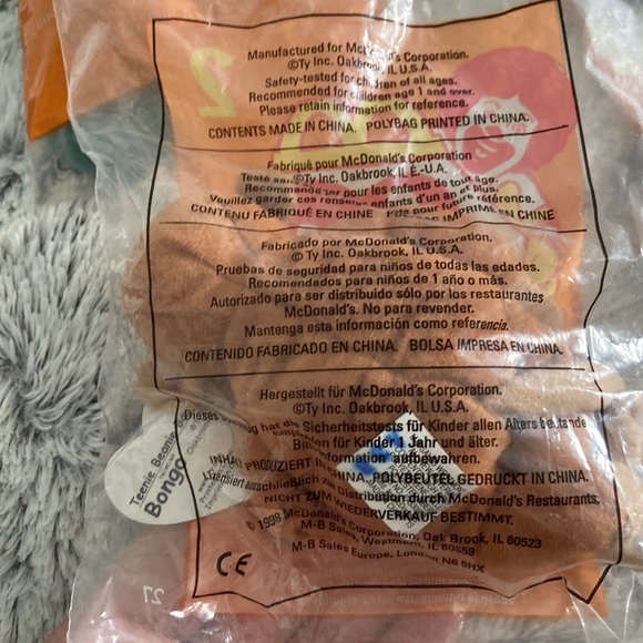 6 Vintage McDonald’s Ty Teenie Beanie Babies - Picture 2 of 5